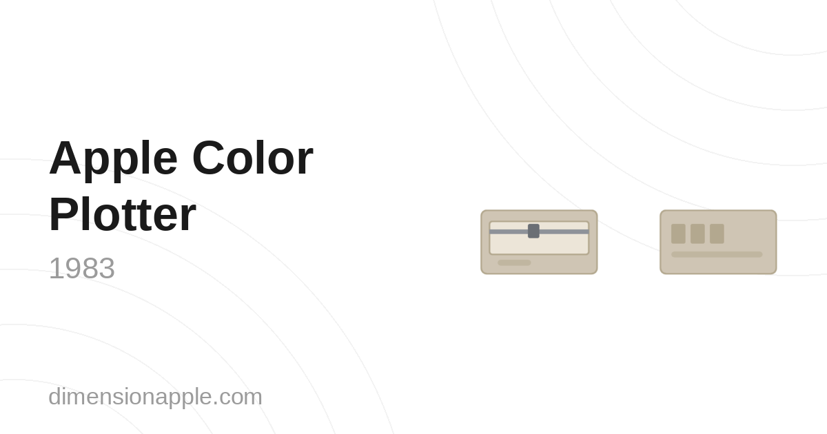 Apple Color Plotter (1983) · 规格与历史 · dimensionapple.com
